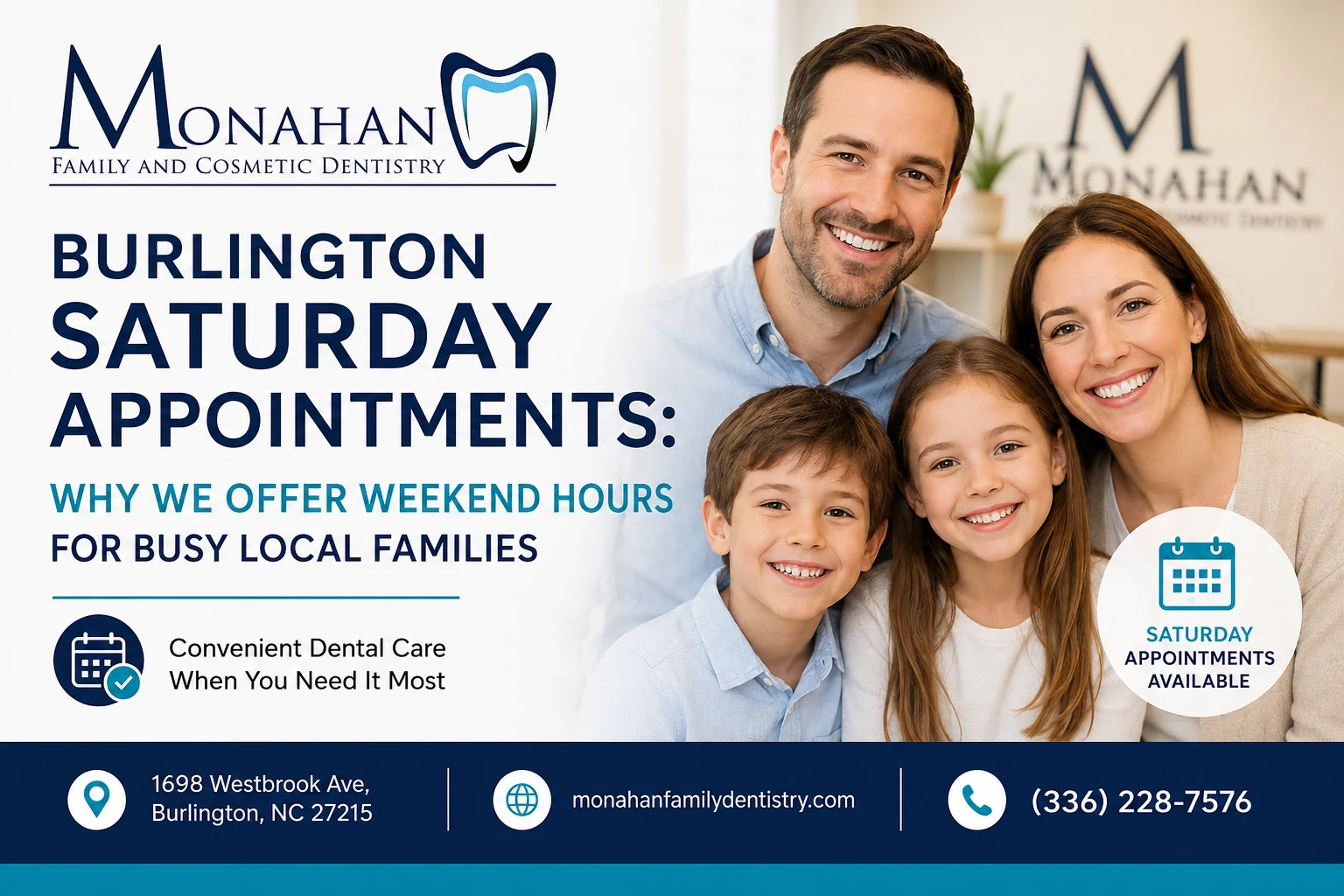 Burlington Saturday Appointments: Why We Offer Weekend Hours for Busy Local Families