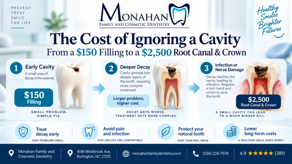 The Cost of Ignoring a Cavity: From a $150 Filling to a $2,500 Root Canal & Crown